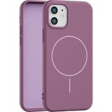 Vissona iPhone 12 Uyumlu Içi Kadife Magsafe Wireless Şarz Özellikli Telefon Kılıfı - Gül Kurusu