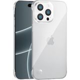 Vissona iPhone 14 Pro Max Uyumlu Kamera Korumalı Yanları Açık Sararmaz Sert Mika Şeffaf Kılıf - Beyaz