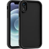 Vissona iPhone Xr Uyumlu Kamera Çıkıntılı Mat Silikon Telefon Kılıfı - Siyah