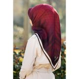 Vissona Kadın Twill Ipek Eşarp - Bordo