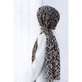 Vissona KREP DEGRADELİ ÇİZGİ DESENLİ VİZON RENKLİ 75X195 KIRIŞMAZ ŞAL