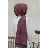 Vissona KREP DESENLİ GÜL KURUSU RENKLİ 75X195 KIRIŞMAZ ŞAL