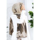 Vissona KREP EBRU DESENLİ BEJ RENKLİ 75X195 KIRIŞMAZ ŞAL