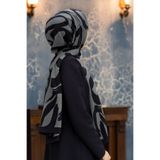 Vissona KREP FIRÇA DARBESİ DESENLİ GRİ RENKLİ 75X195 KIRIŞMAZ ŞAL