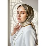 Vissona KREP FIRÇA DESENLİ HARDAL RENKLİ 75X195 KIRIŞMAZ ŞAL