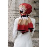 Vissona KREP FREKANS DESENLİ BORDO RENKLİ 75X195 KIRIŞMAZ ŞAL