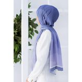 Vissona KREP GEOMETRİ DESENLİ BEBE MAVİSİ RENKLİ 75X195 KIRIŞMAZ ŞAL