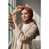 Vissona KREP HASIR DESENLİ BAKIR RENKLİ 75X195 KIRIŞMAZ ŞAL