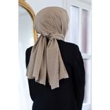 Vissona KREP V DESENLİ VİZON RENKLİ 75X195 KIRIŞMAZ ŞAL