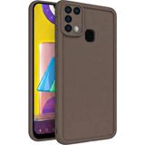 Vissona Samsung Galaxy M31 / M21S / F41 Kılıf – Kamera Çıkıntılı – Mat Silikon Telefon Kılıfı - Kahverengi