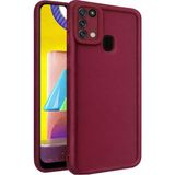 Vissona Samsung Galaxy M31 / M21s / F41 Kılıf – Kamera Çıkıntılı – Mat Silikon Telefon Kılıfı - Mor