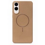 Vissona SAMSUNG Galaxy S25 Edge Uyumlu İçi Kadife Magsafe Wireless Şarj Özellikli Camel Renkli Telefon Kılıfı
