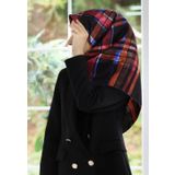 Vissona Tivil İpek Eşarp 51761-2-0001-0017 Kahverengi Karışık Desen