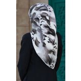 Vissona Tivil İpek Eşarp 51800-1-0001-0002 Beyaz Karışık Desen