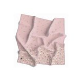 Vissona Twill Çıtır Çiçek Desenli Pudra Renkli 90x90 Eşarp (İpek İçermez) Kenar Dikiş Şekli El Dikişli