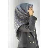 VISSONA Twill İpek Eşarp KOYU MİNT YEŞİLİ 92X92