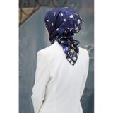Vissona Twill İpek Eşarp Lacivert 51776-0033