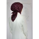 VISSONA Twill İpek Eşarp ŞARABİ-8 92X92