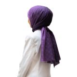 Vissona%57 İPEK%43 PAMUK Degrade Desenli Leylak Renkli Şal - 70x190 Dikiş Tipi İtalyan Dikişli