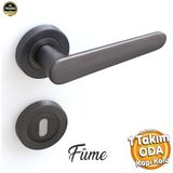 Vista Fume Oda Kapi Kolu Kare Rozetli Surgulu Ve Celik Kapi Kulpu Uyumlu Sag Sol Uygun Kollari