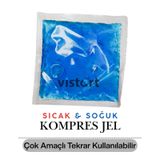 Vistart Soğuk Kompres Buz Jeli Cold Packsporcu Buz Torbası Şişlik Giderici 13x13cm 50 Adet