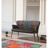 Vistaso Etnik Desen Yeşil Çay Seti Ikili Koltuk (Salon, Balkon, Ofis)