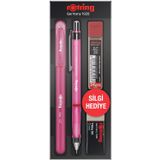 Visuclick Jel Okul Seti 0,7 Mm, Mekanik Kurşun Kalem, Uç Ve Silgi Seti, Pembe