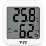 Vıt Iç Mekan Dijital Isı ve Nem Ölçer Beyaz Termometre WVT17 - 74.5 mm X 68 mm X 15 mm