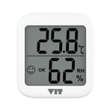 VIT İç Mekan Dijital Isı ve Nem Ölçer Beyaz Termometre WVT17 THERMOMETER