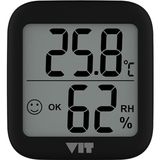 Vıt Iç Mekan Dijital Isı ve Nem Ölçer Siyah Termometre BVT17 - 74.5 mm X 68 mm X 15 mm