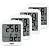 VIT Vıt 4'lü Iç Mekan Dijital Isı ve Nem Ölçer Beyaz Termometre WVT17-03 Thermometer - Çok Renkli