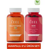 Vita Ceel 2'li Cilt ve Çocuk Gummy Çiğnenebilir Vegan Vitamini - Portakal