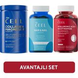 Vita Ceel 3'lü Magnezyum Complex, Çiğnenebilir Formda Cilt ve Saç Vitamini Seti - Çilek