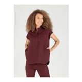VITA UNIFORM Elegante Kadın Scrubs Üst Medikal Forma Bordo