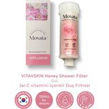 Vita4Skin Gül Kokulu Duş Seti Plastik Malzemeden Tek Parça C Vitaminli ve Ballı Filtre - Kırmızı