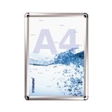 VITAdisplays 5'li ekonomik paket, alüminyum değiştirilebilir çerçeve, DIN A4 gümüş rondo, poster çerçevesi, yansıma önleyici PET koruyucu folyo dahil, 25 mm alüminyum profil, poster çerçevesi