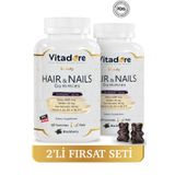 Vitadore 2'li Saç Tırnak Vitamini, Hair & Nails Gummy - Saç Dökülmesine Karşı Etkili 2 Aylık Vitamin