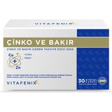 Vitafenix Çinko Bakır Takviyesi 15 Mg Çinko Sülfat ve 2 Mg Bakır Içeren Çinko ve Bakır Takviyesi 30 Kapsül