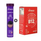 Vitago Sambucus 20 Efervesan Tablet + Vitamin B12 10 ml Sprey