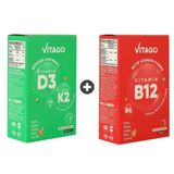 Vitago Vitamin D3 K2 20 ml Sprey + Vitamin B12 12 ml Sprey