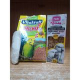 Vitakraft Vital Menu Muhabbet Kuşu Yemi 500 Gr+1 Adet Kalamar Kemiği+1 Paket ( 3 Adet ) Hobi Ballı Muhabbet Krakeri