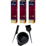 Vital Colors 8-88 Ateş Kızılı 3x60 ml Saç Boyası + Saç Boyama Seti