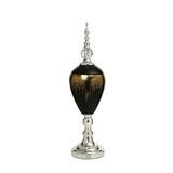 Vitale 60 cm AK.JE0009 Amber Silver Kapaklı Vazo
