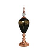 Vitale 60 cm AK.JE0011 Amber Bronz Kapaklı Vazo