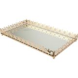Vitale Aynalı Gold Söz Tepsisi 56*33*6 cm - 1 - Renkli