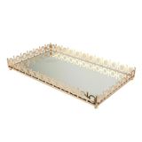 Vitale Aynalı Gold Söz Tepsisi 56*33*6 cm