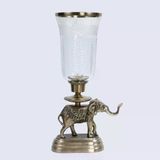Vitale Cam Metal Fil Şamdan 21*11.5*48 Cm