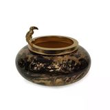Vitale Cam Metal Kuşlu Küçük Vazo 25*13.5 Cm