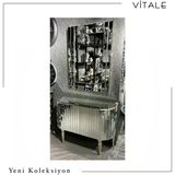 Vitale Gümüş Aynalı Dresuar 115*40 Cm