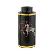 Vitale Horse Yaldız Vazo Siyah Gold 12x12x27 Cm Ak.wlt0703 Renksiz
